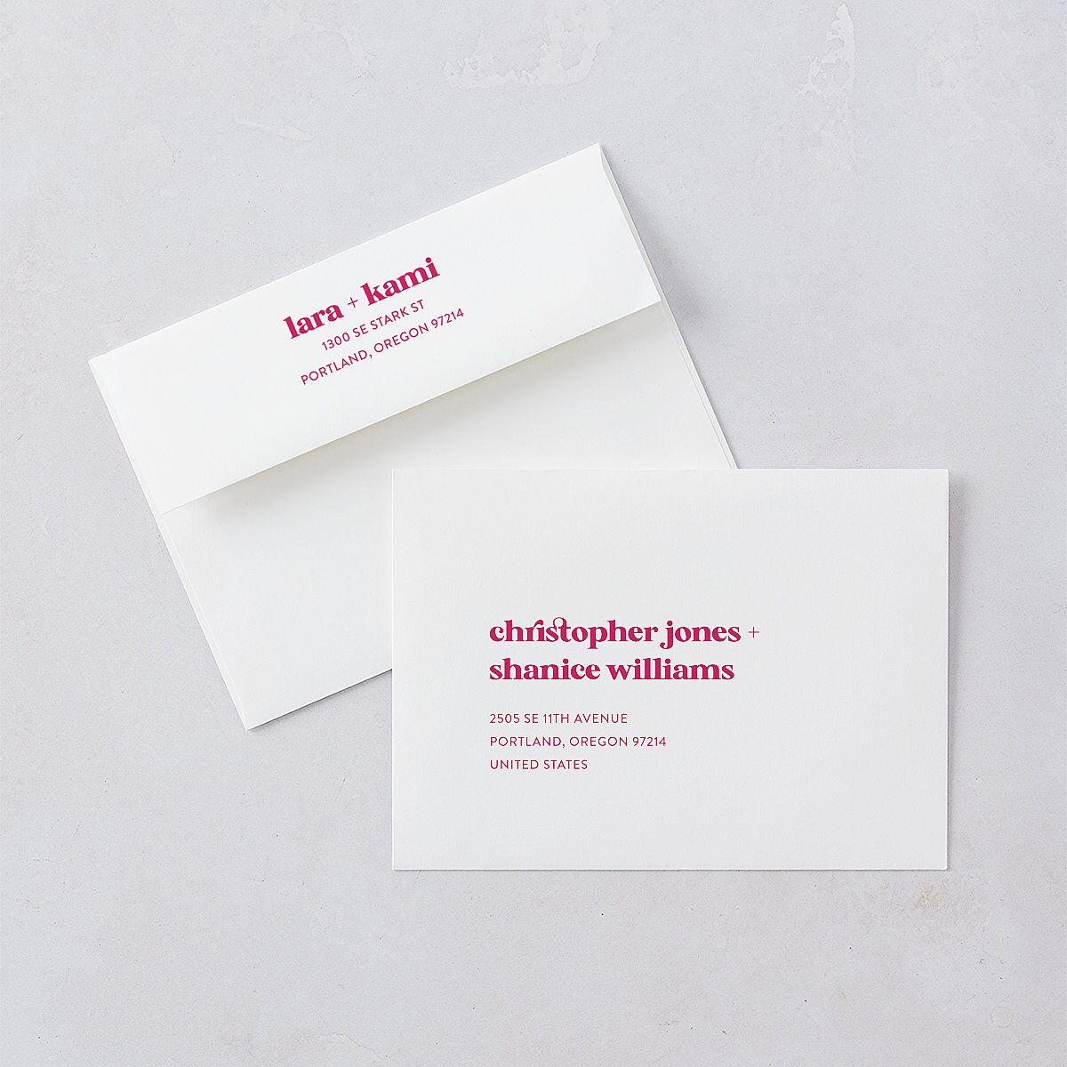Vibrant Bold Wedding Invitations Hot Pink Signature Blank No Standard
