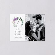 Romantic Wisteria Save The Date Magnets Purple Petal Magnet Paper
