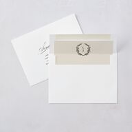 Branches Monogram Wedding Invitations Linen Signature Blank No Standard