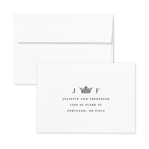 Sword and Roses Fantasy Garden Response Card Envelopes Rose Smoke Return Address Signature Standard