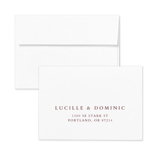 The Union Of Wedding Response Card Standard Envelopes Kraft Maroon Return Address Signature Standard