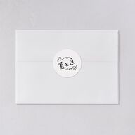Western Gothic Wedding Stickers Licorice Circle
