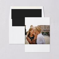 Refined Frame Save The Date Cards Gold Snow Signature smooth Blank No