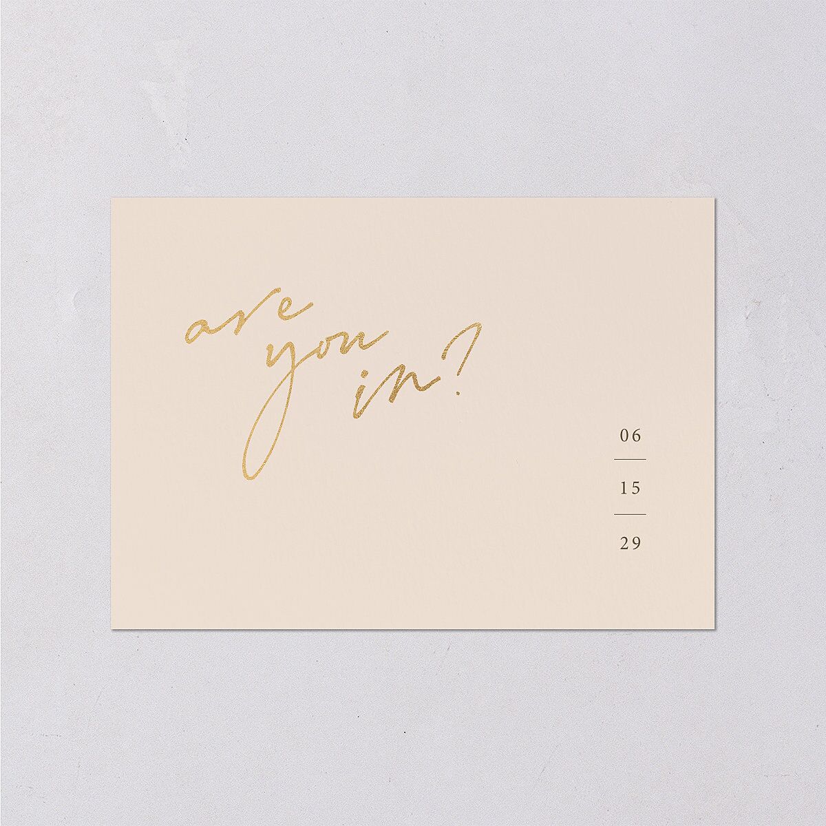 Just Love Wedding Response Cards Gold Sand Signature Standard
