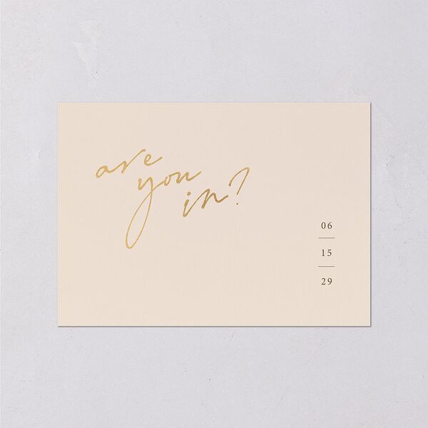 Just Love Wedding Response Cards Gold Sand Signature Standard