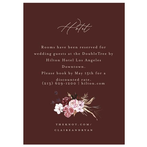 Gothic Antlers Wedding Enclosure Cards Chocolate Signature Standard