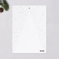 Sparkle Tree Holiday Cards Gold Pure White Signature Blank Standard Portrait