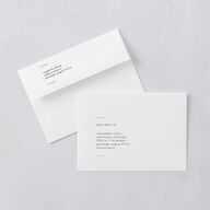 Minimal Gallery Save the Date Cards Pure White Signature smooth Blank No Standard