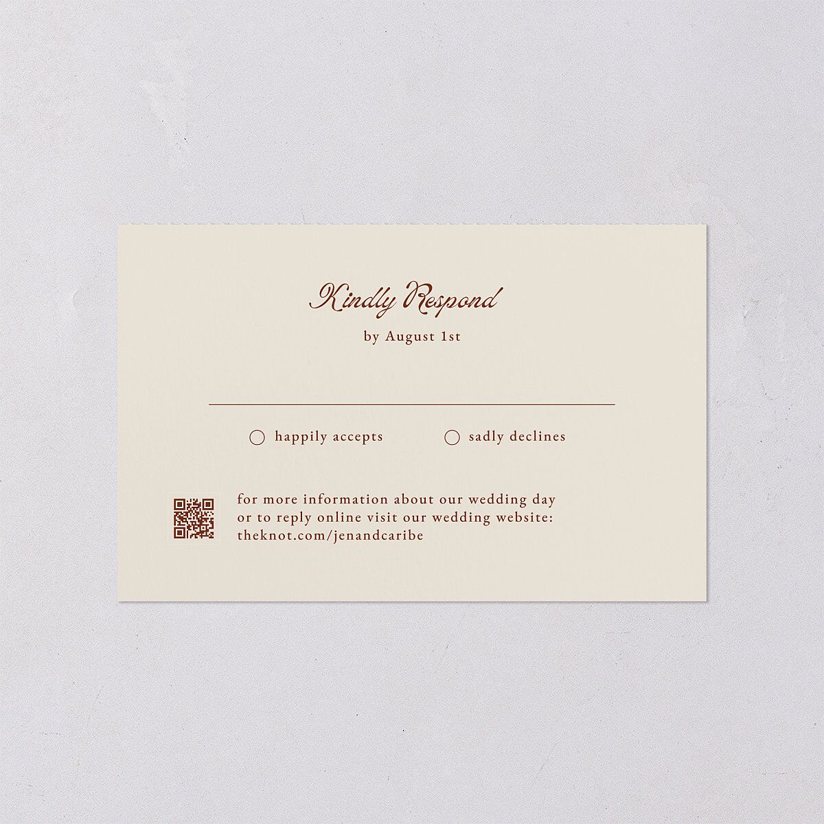 Vintage Romantic Photo All-in-One Wedding Invitations Copper Signature Light Both Recipient and Return Addresses No