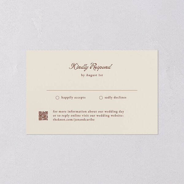 Vintage Romantic Photo All-in-One Wedding Invitations Copper Signature Light Both Recipient and Return Addresses No