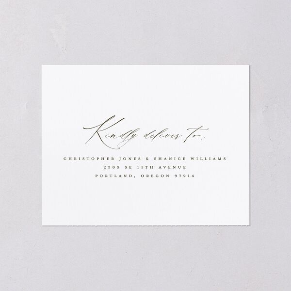 Western Valley All-in-One Wedding Invitations Sage Signature Light Both Recipient and Return Addresses No