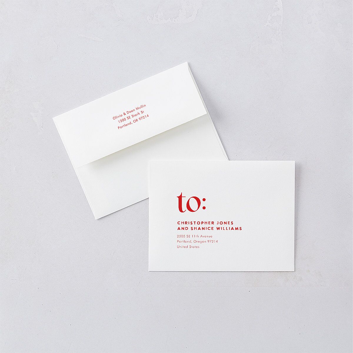 Bold Year Photo Series Thank You Card Envelopes White Candy Pink Both Recipient and Return Addresses Signature Standard