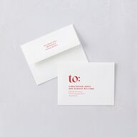 Bold Year Photo Series Thank You Card Envelopes White Candy Pink Both Recipient and Return Addresses Signature Standard