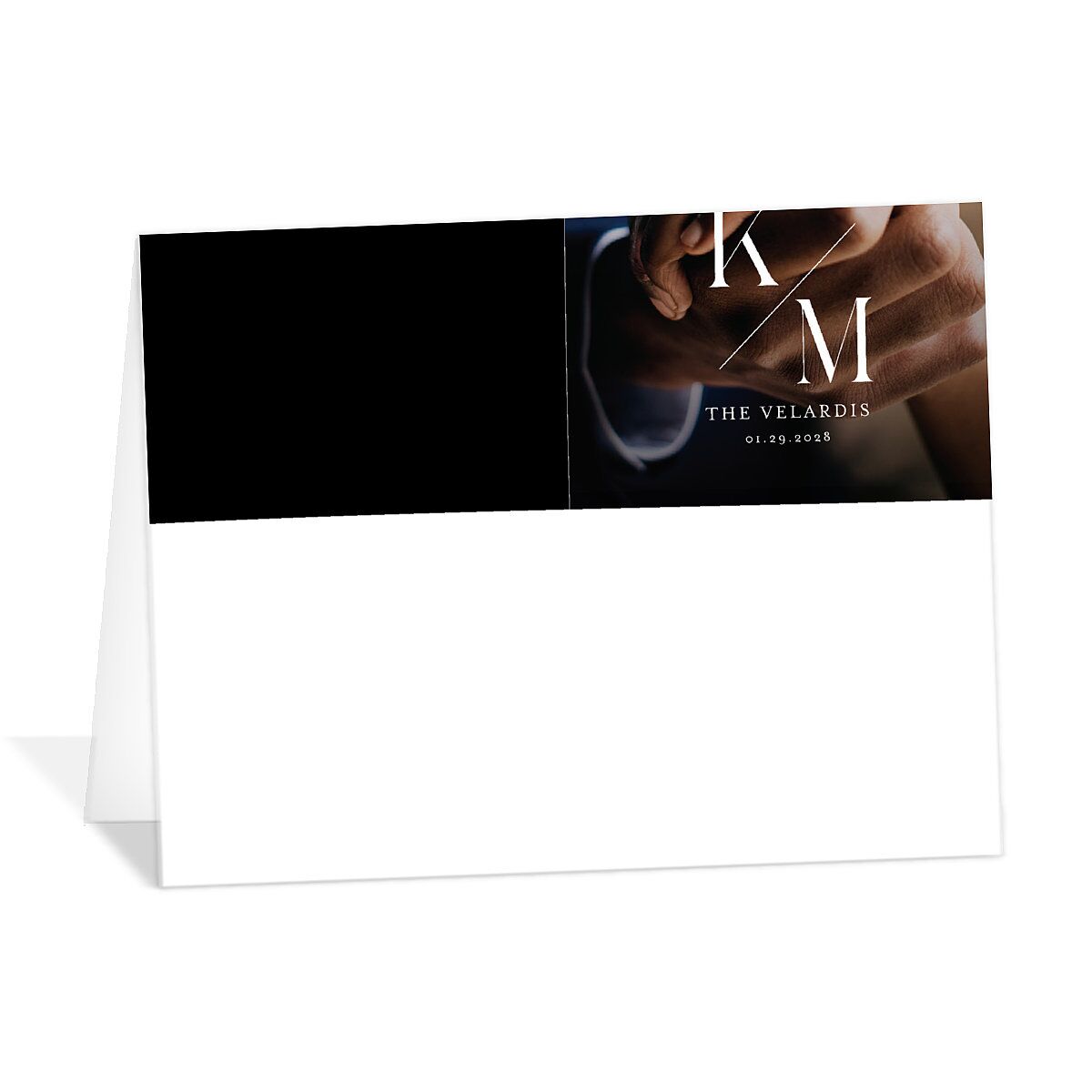 Monogram Slant Thank You Cards