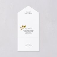 Romantic Vineyard All-in-One Wedding Invitations Rust Signature Light Both Recipient and Return Addresses No