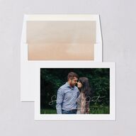 Eucalyptus Bouquet Save the Date Cards Terracotta Signature smooth Blank No Standard