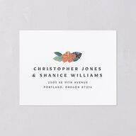 Vintage Island All-in-One Wedding Invitations Rose Gold Signature Light Both Recipient and Return Addresses No