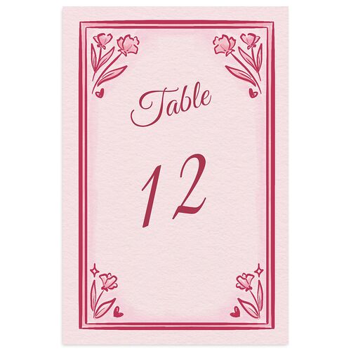 Vintage Heart Locket Table Numbers Lily Signature