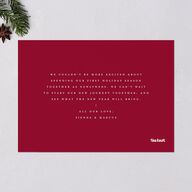 Newlywed Christmas Holiday Cards Garnet Signature Blank Standard Landscape