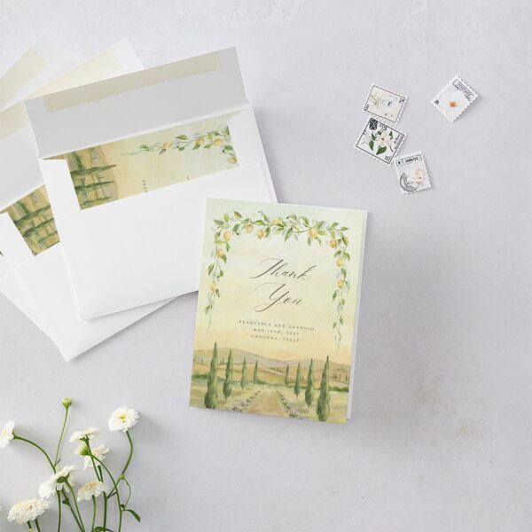 Elegant Italy Thank You Cards Thyme