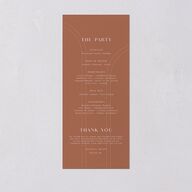 Modern Romantic Wedding Programs Chestnut Signature