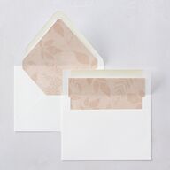 Elegant Botanical Autumn Floral Euro Envelope Liners Soft Peach Luxe