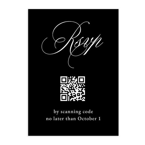 Elegant Reception Only QR Code RSVP Cards Midnight Signature Standard