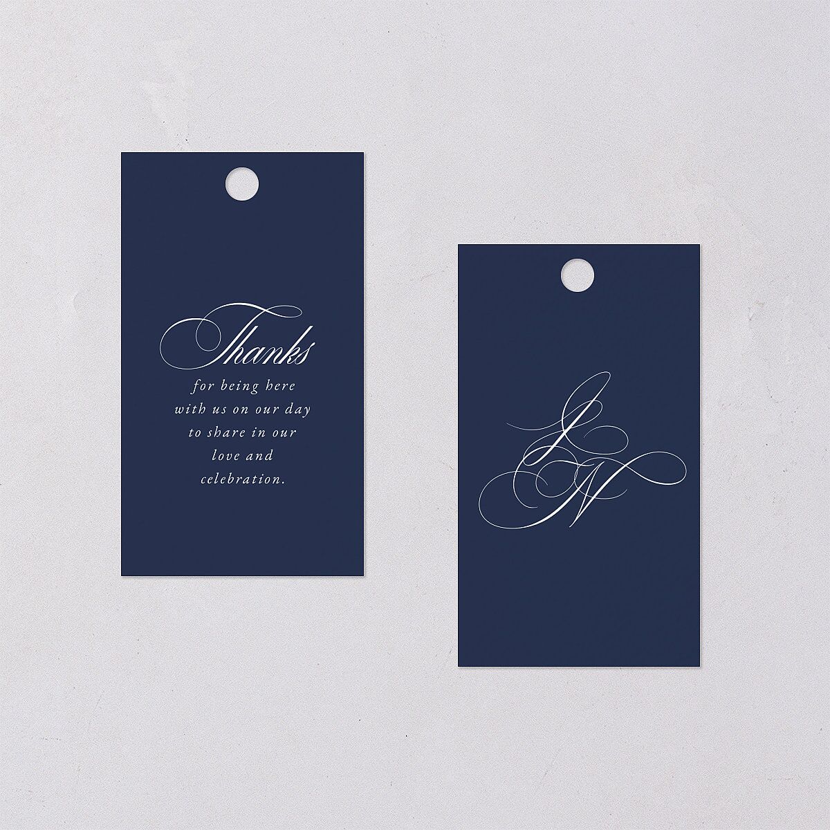Formal Nautical Favor Gift Tags Moody Blue Signature