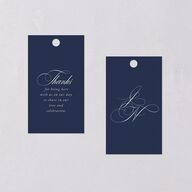 Formal Nautical Favor Gift Tags Moody Blue Signature