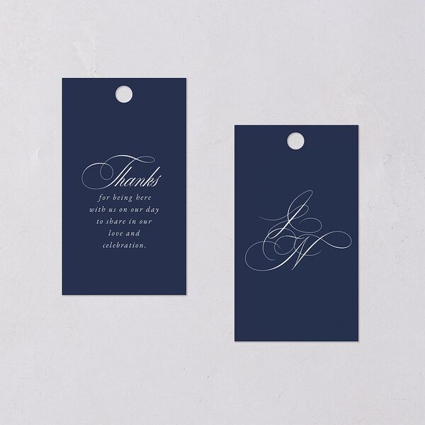 Formal Nautical Favor Gift Tags Moody Blue Signature