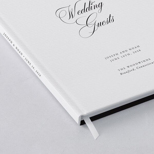 Formal Nautical Wedding Guest Book Midnight