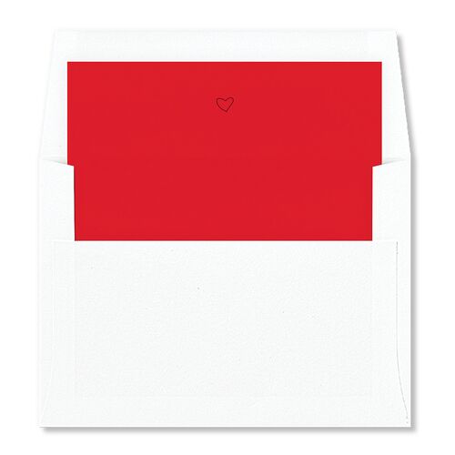 Our Greatest Gift Wavy Bow Frame Envelope Liners Jewel Red Standard
