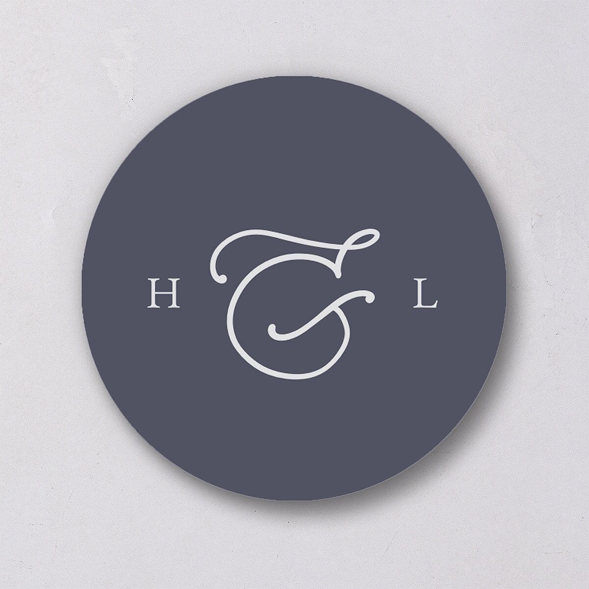 Gilded Photo Wedding Stickers Midnight Navy