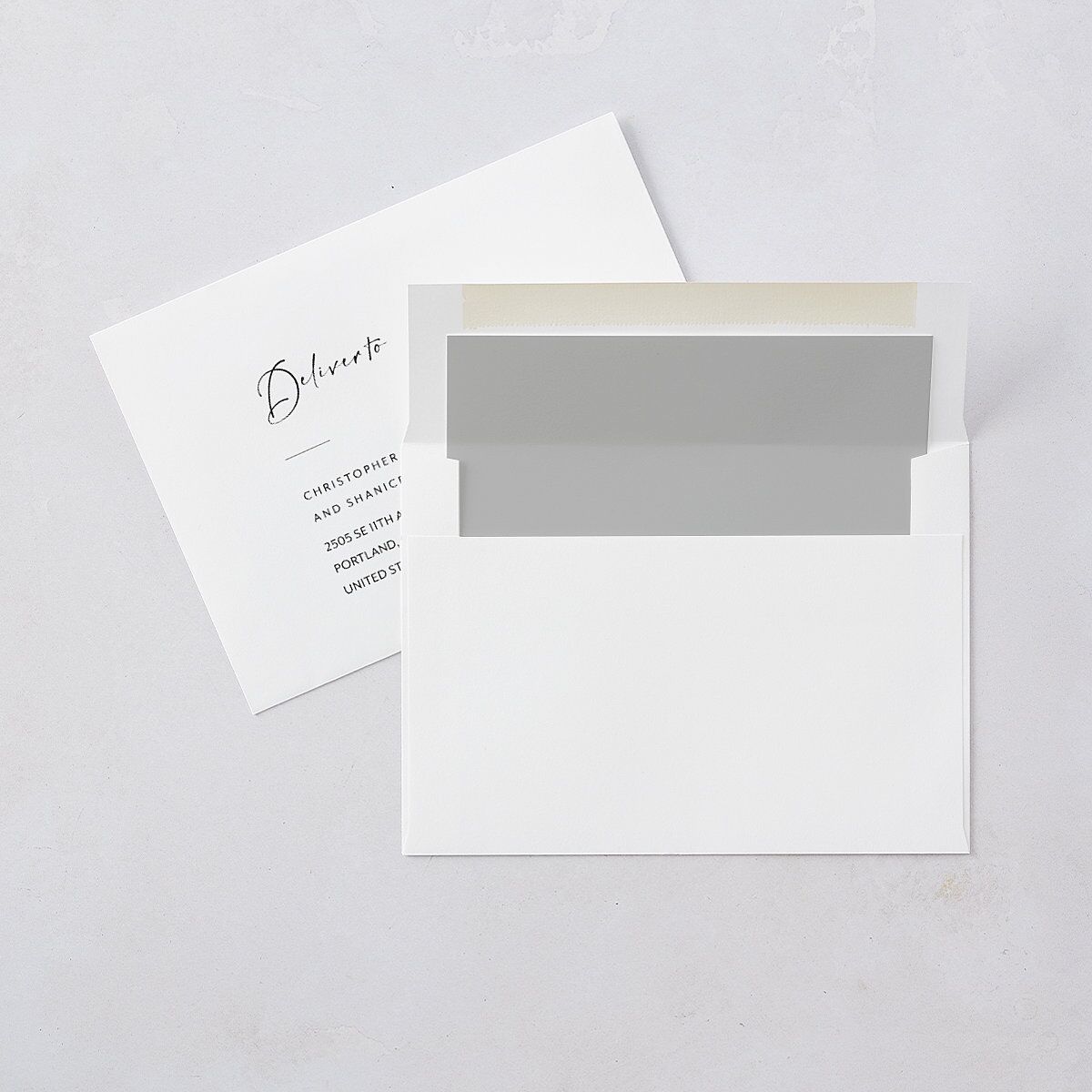 Modern Arc Wedding Invitations Licorice Signature Blank No Standard