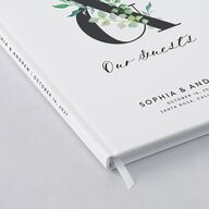 Leafy Ampersand Wedding Guest Book Eucalyptus