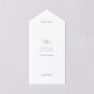 Floral Photo All-in-One Wedding Invitations Blush Signature Light Both Recipient and Return Addresses No