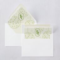 Colorful Retro Stripes Euro Envelope Liners Sea Foam Luxe