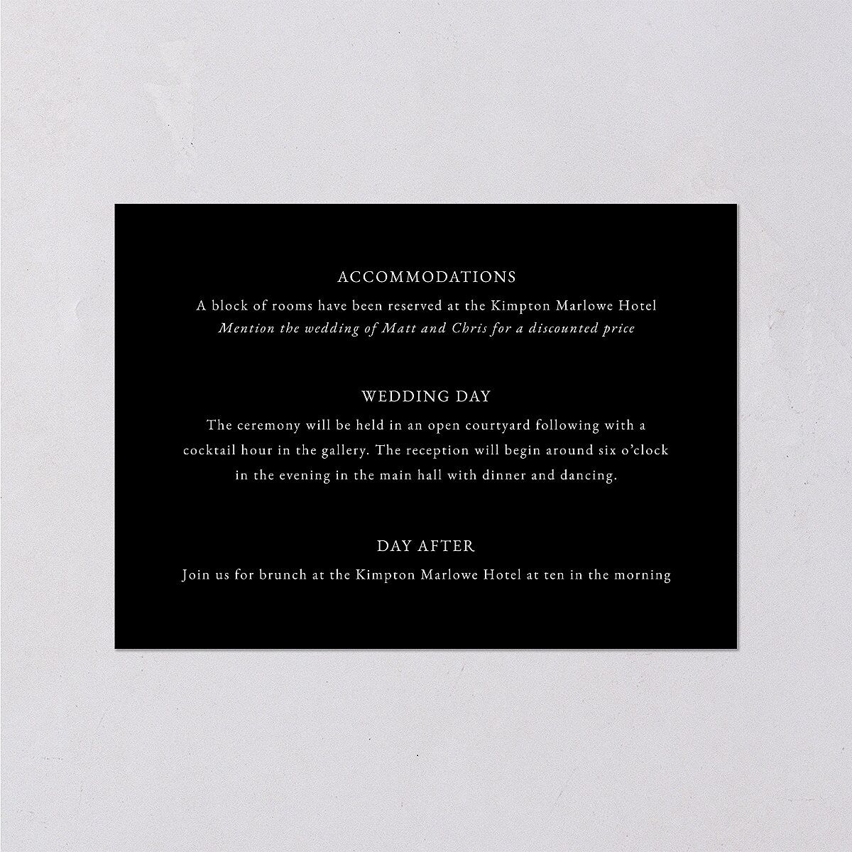 Classically Stated Wedding Enclosure Cards Pure White Gold Signature