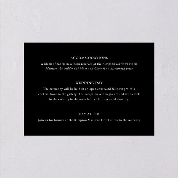 Classically Stated Wedding Enclosure Cards Pure White Gold Signature
