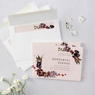 Autumn Romance Rehearsal Dinner Invitations Chocolate Signature Blank