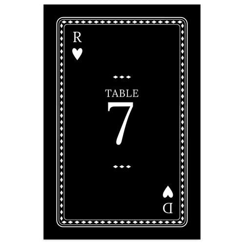 Las Vegas Playing Card Table Numbers Licorice Signature