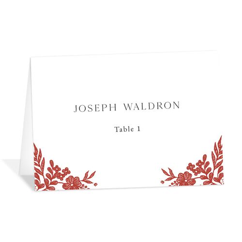 Ornate Lace Place Cards Copper Signature