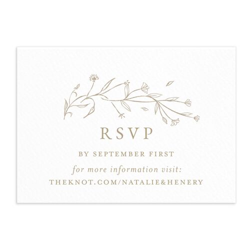 Natural Monogram URL RSVP Cards Fawn Signature Standard