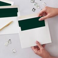 Sparkling Plaid Envelope Liners Dark Green Standard