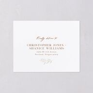 Shining Wreath All-in-One Wedding Invitations Terracotta Signature Light Both Recipient and Return Addresses No