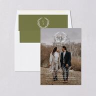 Branches Monogram Save the Date Cards Olive Signature smooth Blank No Standard