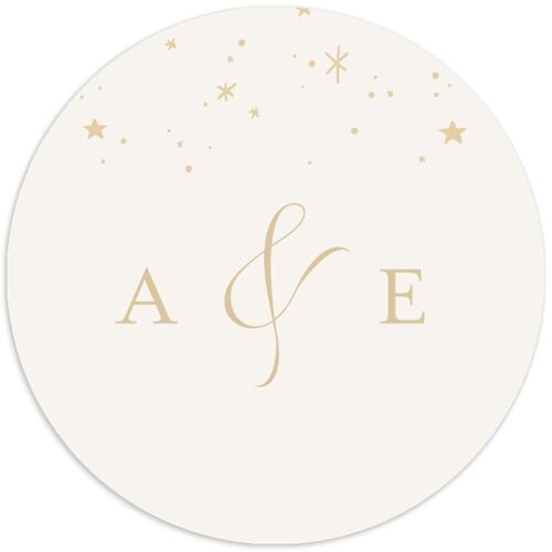 Fairytale Luxury Wedding Stickers Pure White Circle
