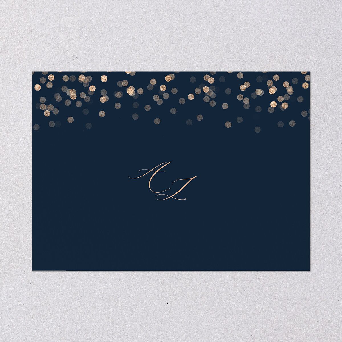 Elegant Glow Wedding Invitations Navy Signature Blank No Standard