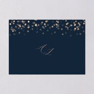 Elegant Glow Wedding Invitations Navy Signature Blank No Standard