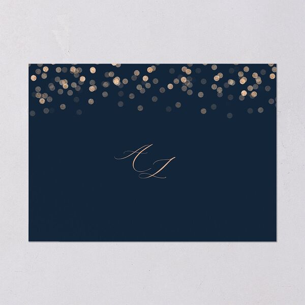 Elegant Glow Wedding Invitations Navy Signature Blank No Standard
